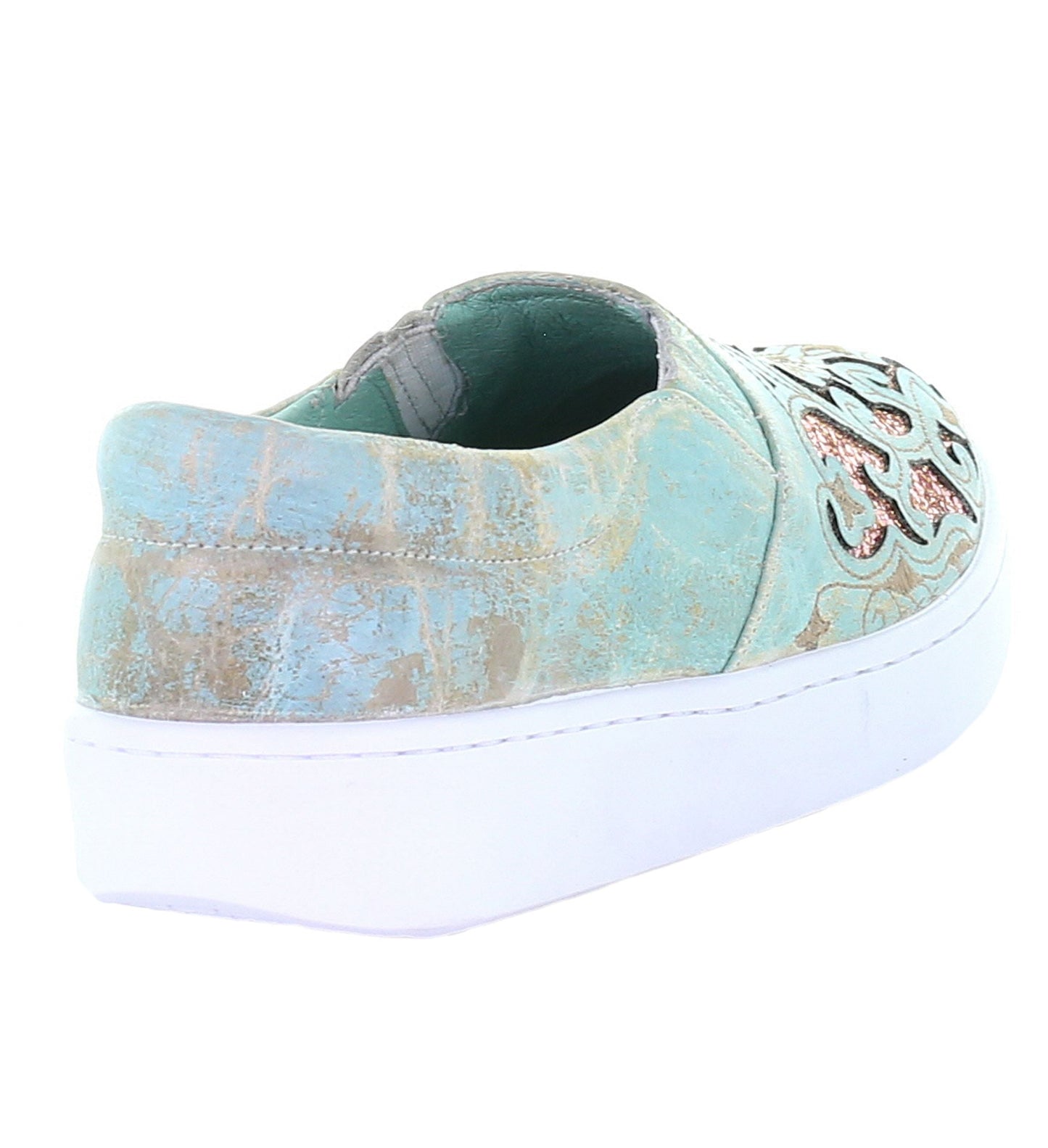 Corral Turquoise with Brown Glitter Inlay Sneaker