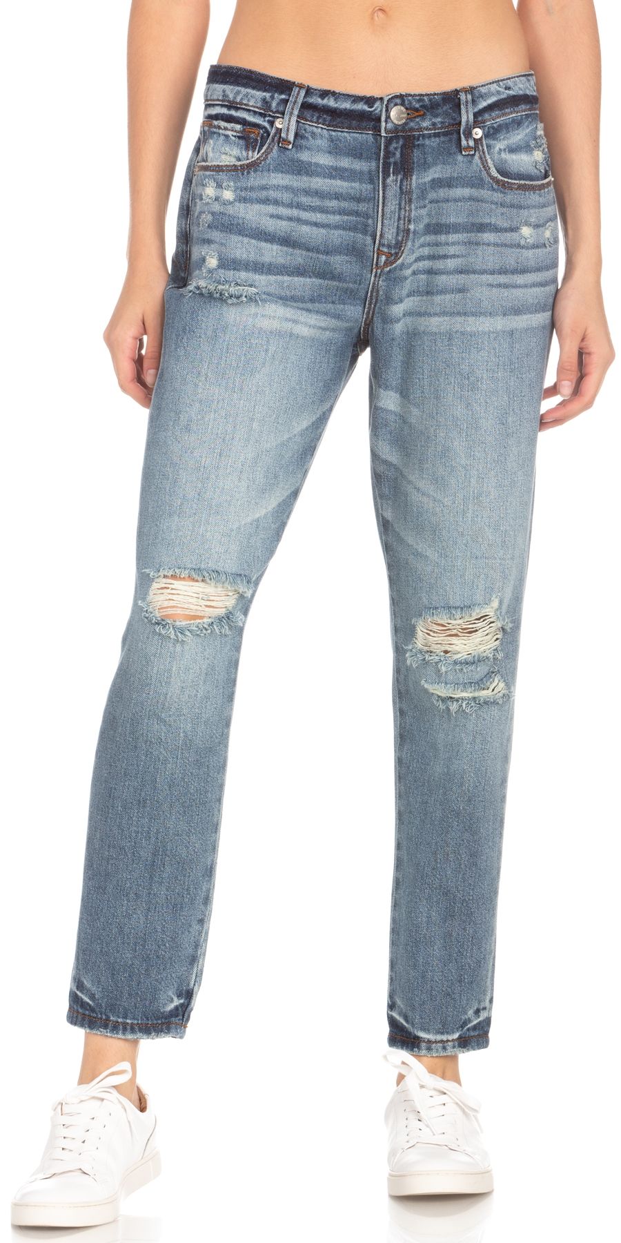 MIss Me High Rise Girlfriend Fit Denim with Distressing