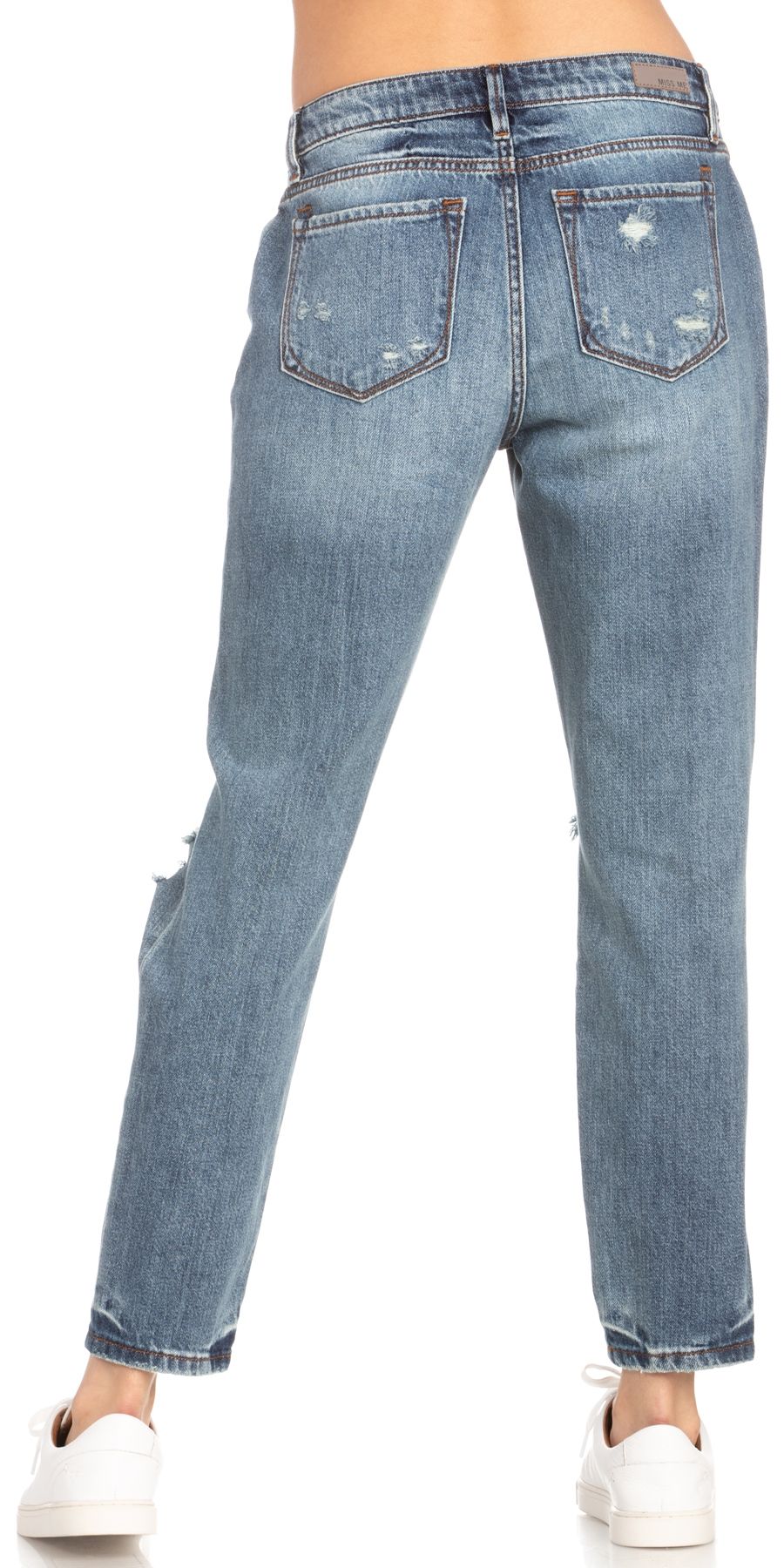 MIss Me High Rise Girlfriend Fit Denim with Distressing