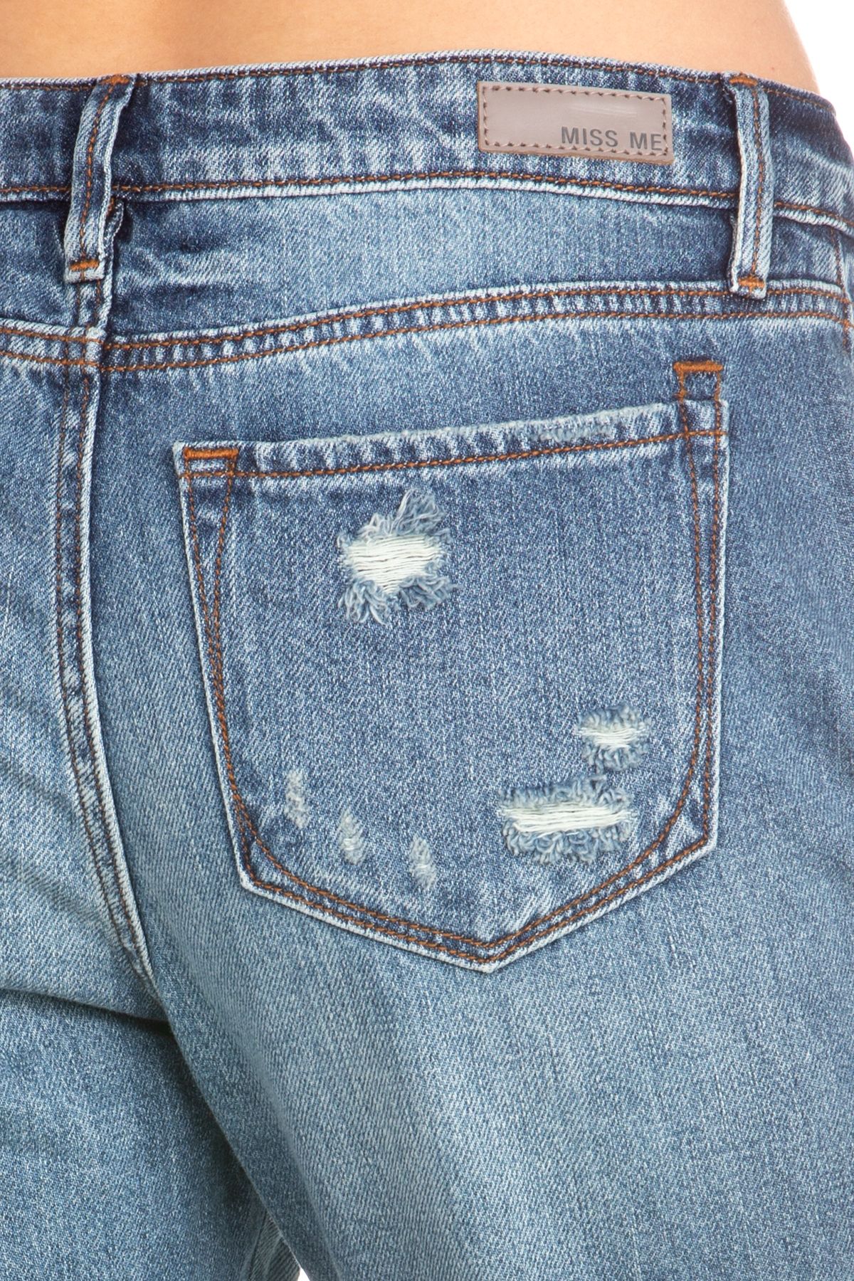 MIss Me High Rise Girlfriend Fit Denim with Distressing