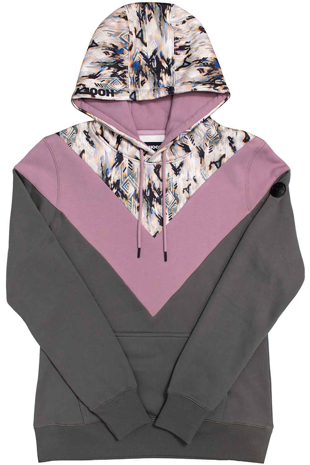Ladies Berkley Hoody Aztec Purple, Gray Chevron Pattern HH1200AZCH