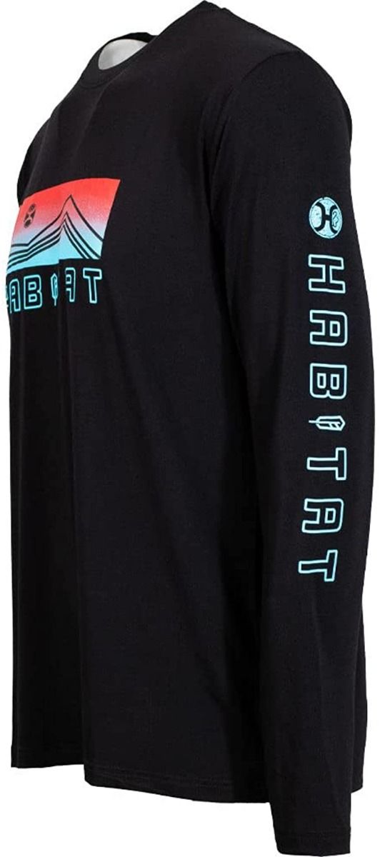 Dusk Habitat Long Sleeve Bamboo Shirt In Black HT1620BK