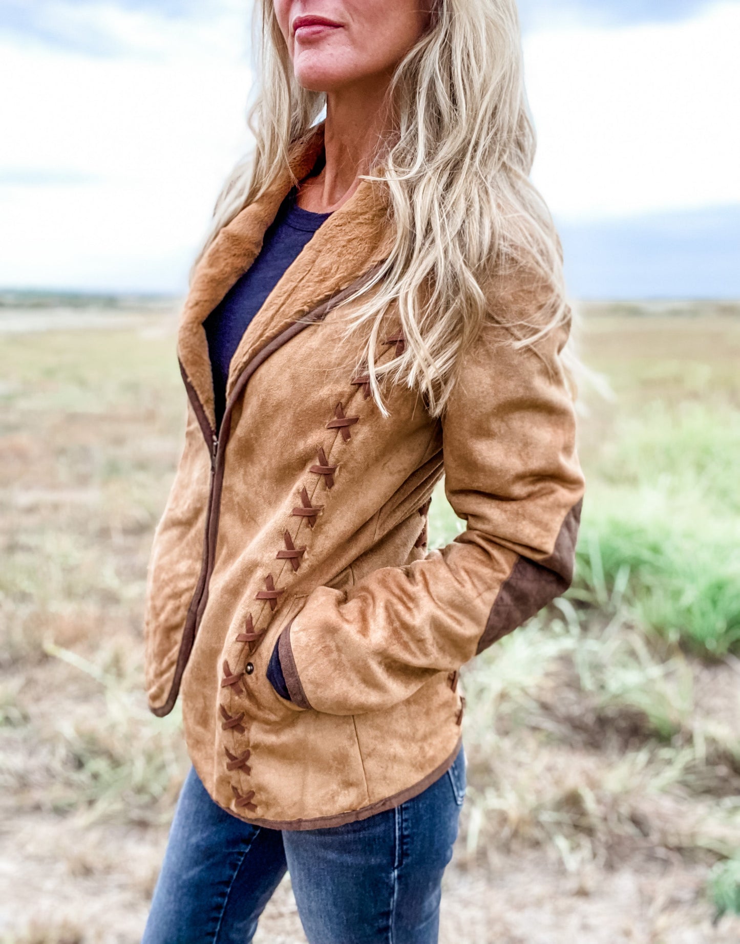 Tasha Polizzi Hacking Jacket In Saddle 341509