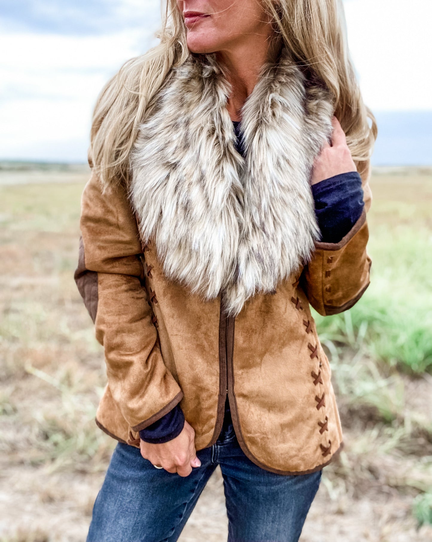 Tasha Polizzi Hacking Jacket In Saddle 341509
