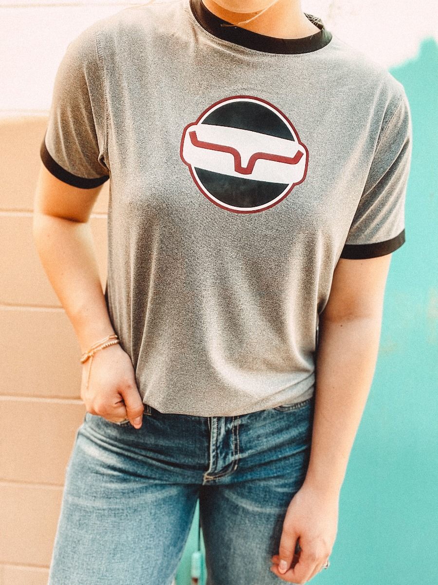 Kimes Ranch Women's Union Made Ringer Tech Tee In Gray Heather
