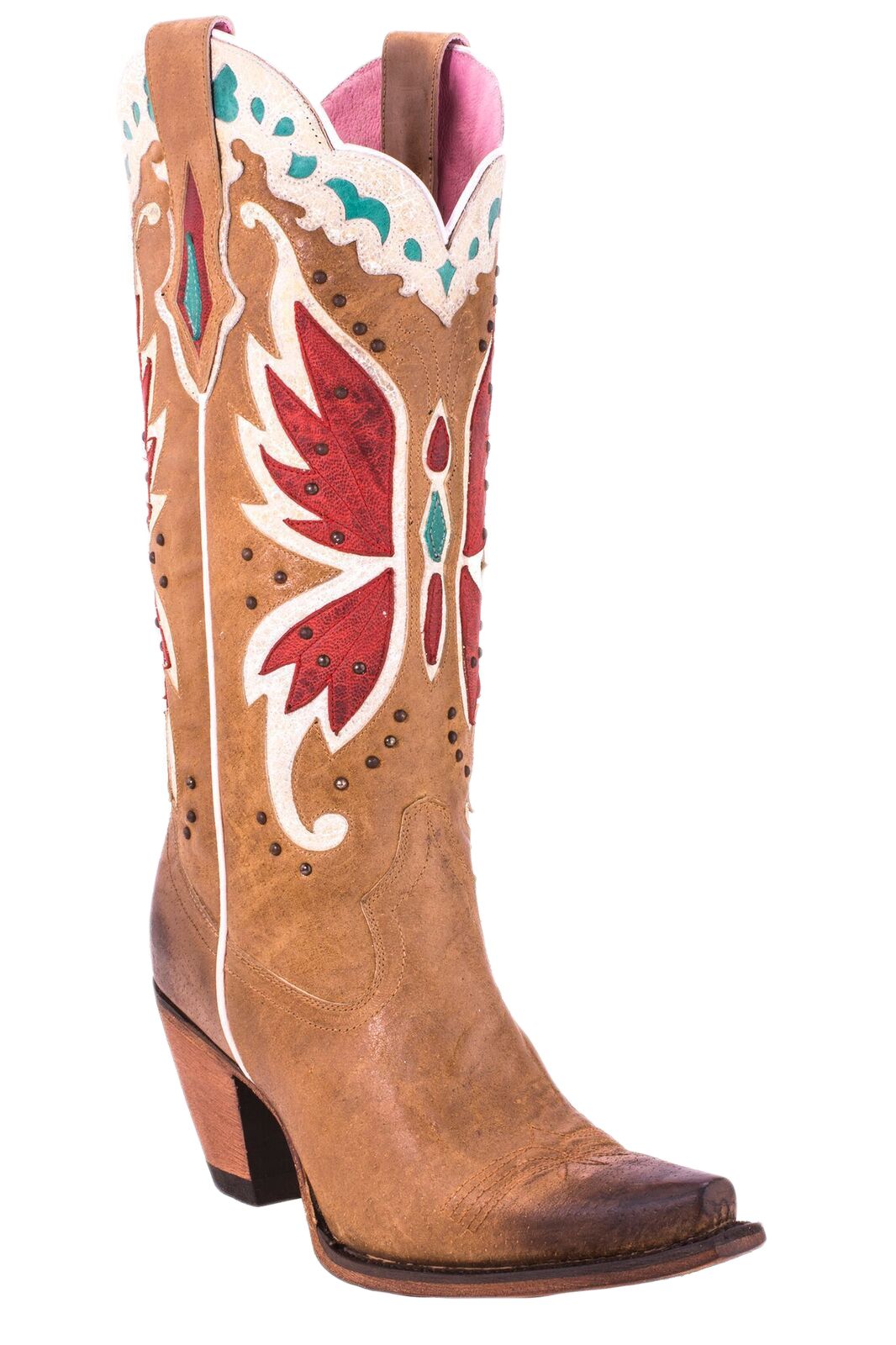 Junk Gypsy Day Dreamer Studded Boots in Tan