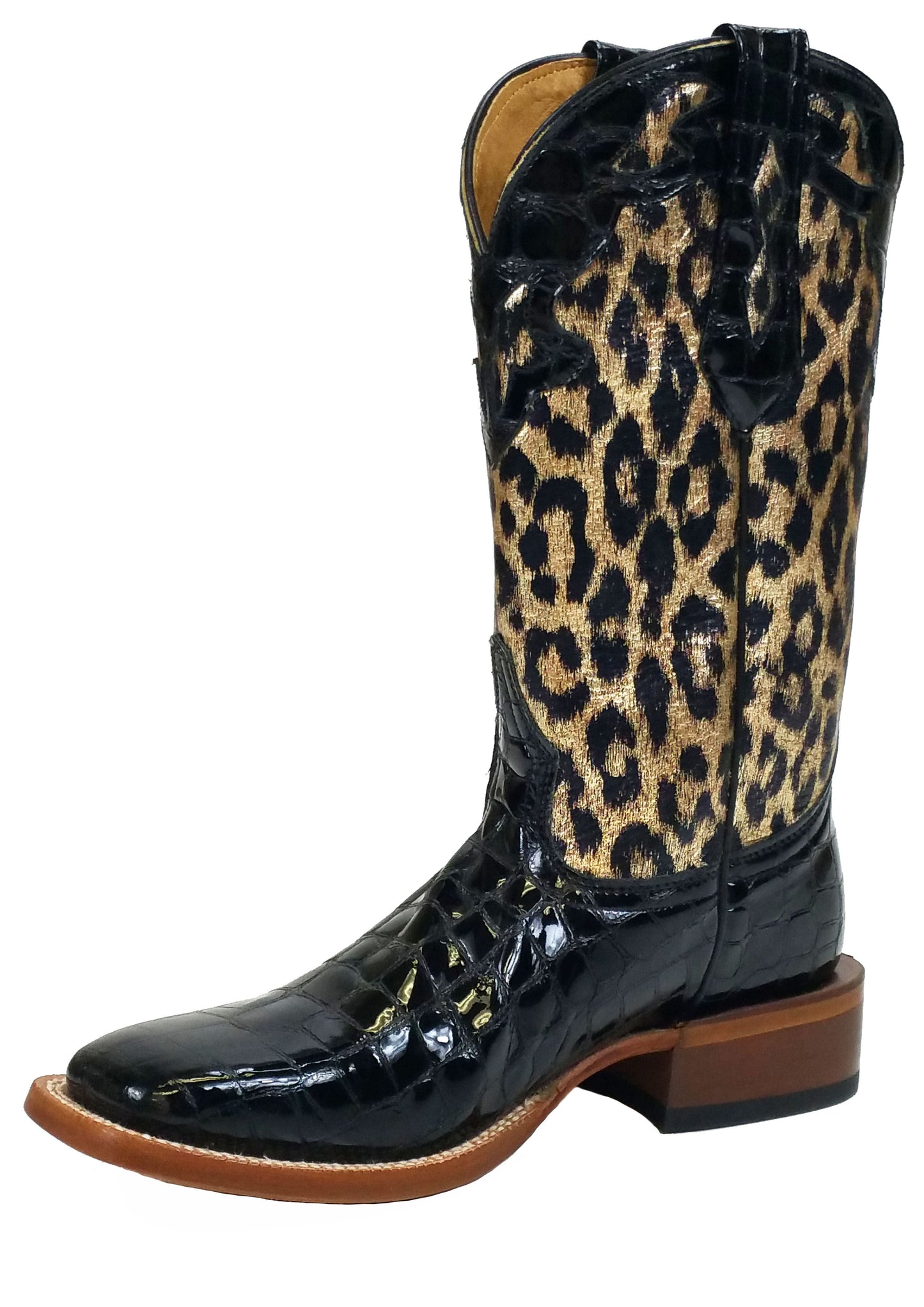 Johnny Ringo Legacy Collection Patent Black Croco