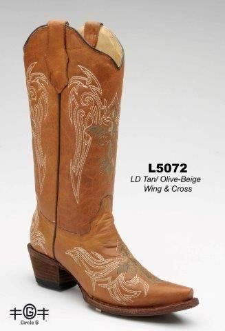 Circle G Wing and Cross Cowgirl Boot by Circle G Boots