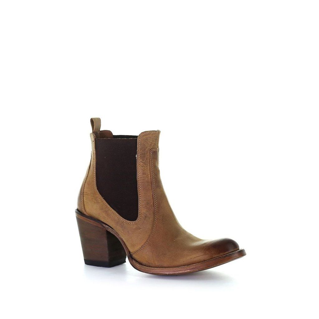 Circle G by Corral Ladies Elastic Tan Ankle Boots L5700