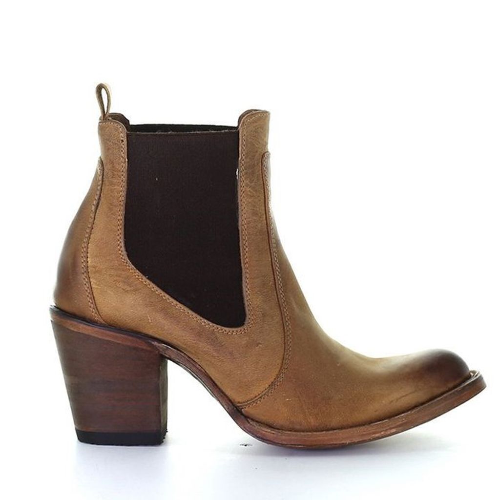 Circle G by Corral Ladies Elastic Tan Ankle Boots L5700