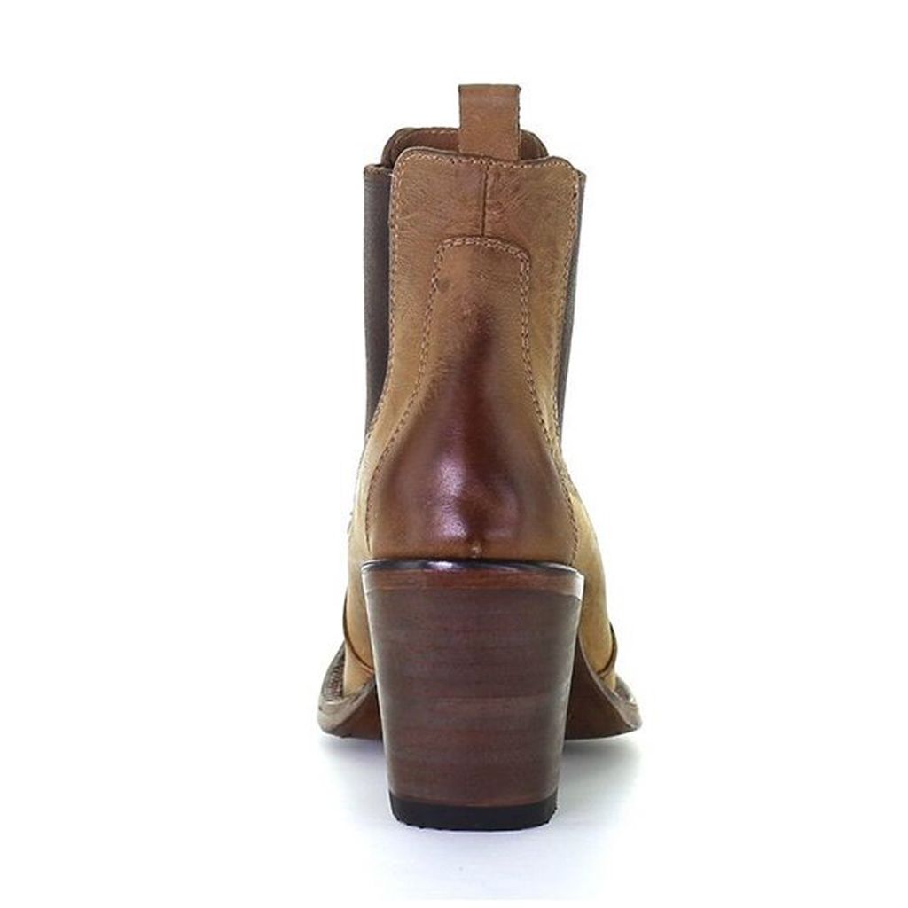 Circle G by Corral Ladies Elastic Tan Ankle Boots L5700