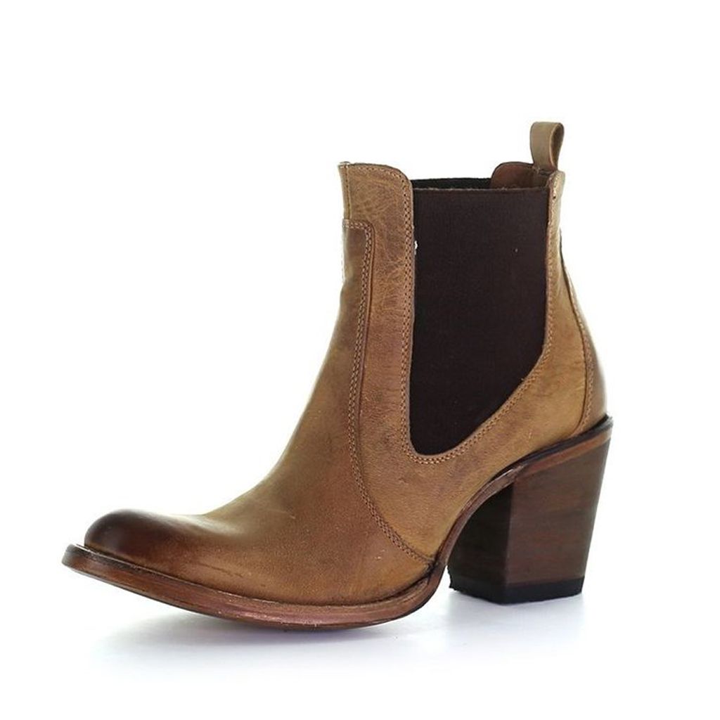 Circle G by Corral Ladies Elastic Tan Ankle Boots L5700