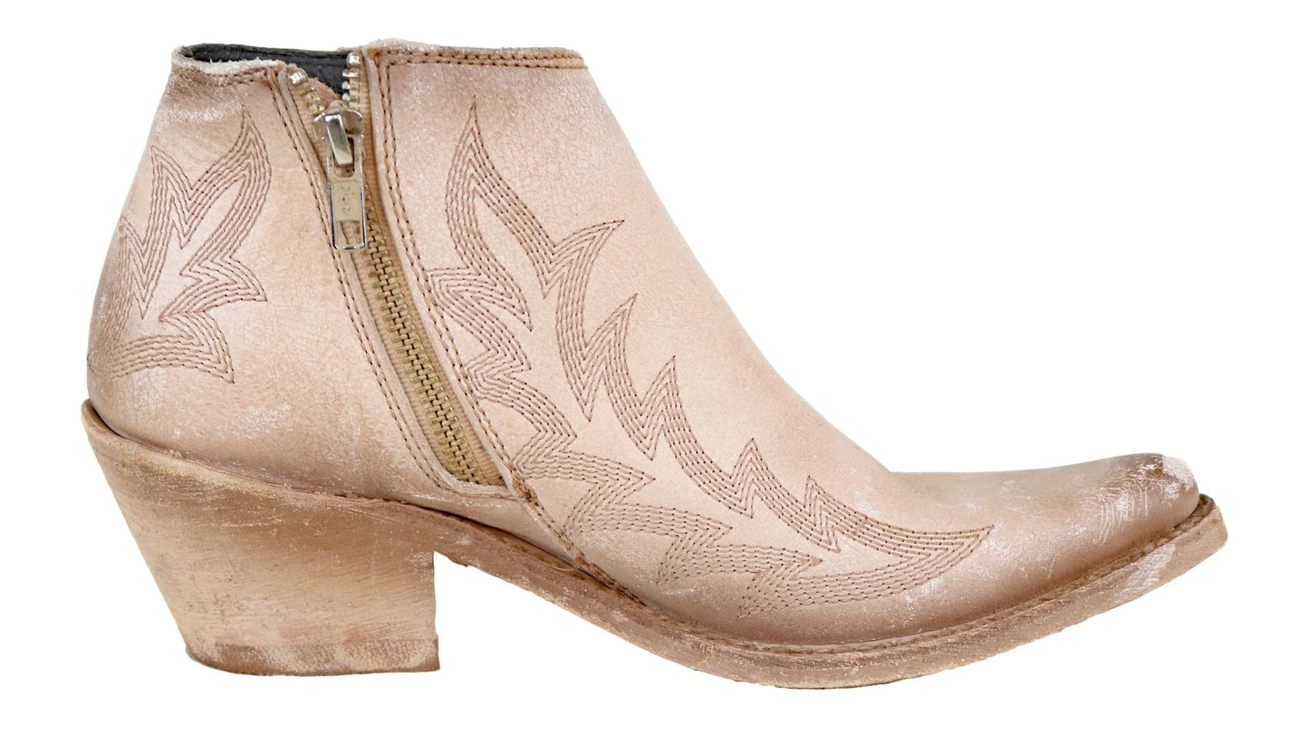 Reba Leather Western Ankle Boot By Liberty Black7129116
