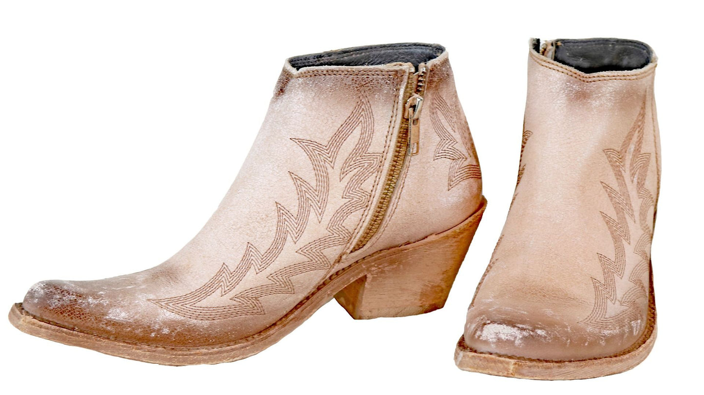 Reba Leather Western Ankle Boot By Liberty Black7129116