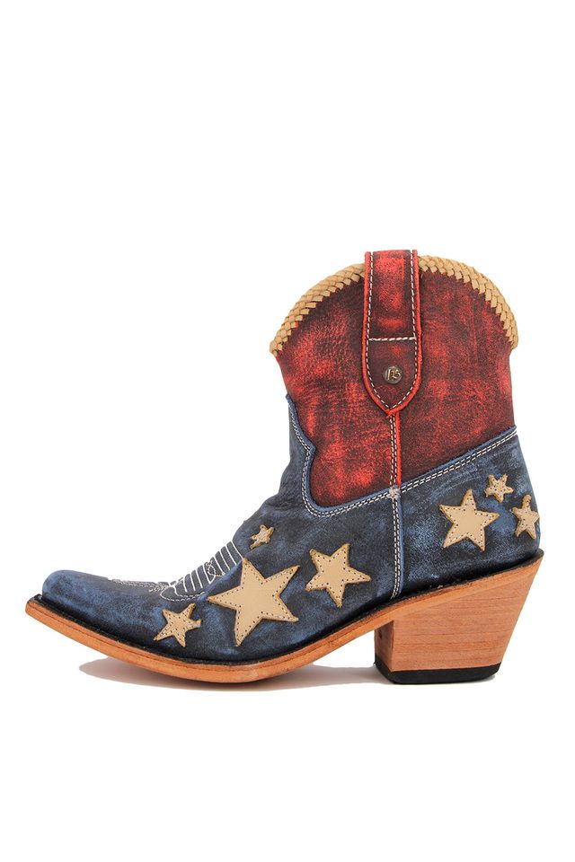 Liberty Black Claudia Vintage Azul Rojo with Stars