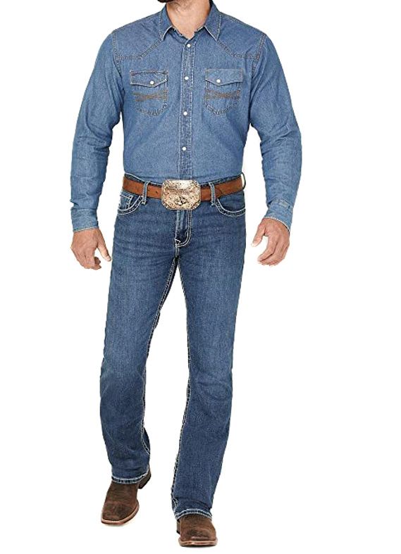 Cinch Men's Ian Medium Wash Slim Bootcut Performance Jeans
