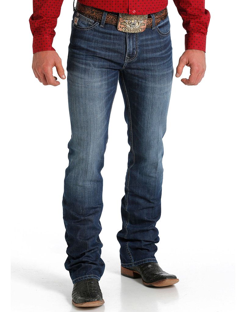 Cinch Men's Ian Stretch Mid Rise Slim Fit Boot Cut Jeans MB55336001