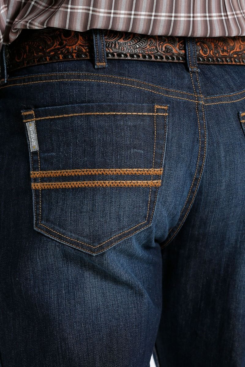 Cinch Men's Silver Label Dark Wash Slim Straight Performance Jeans Indigo MB98034018