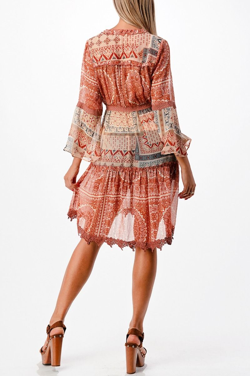Miss Me Paisley Woven Print Kimono