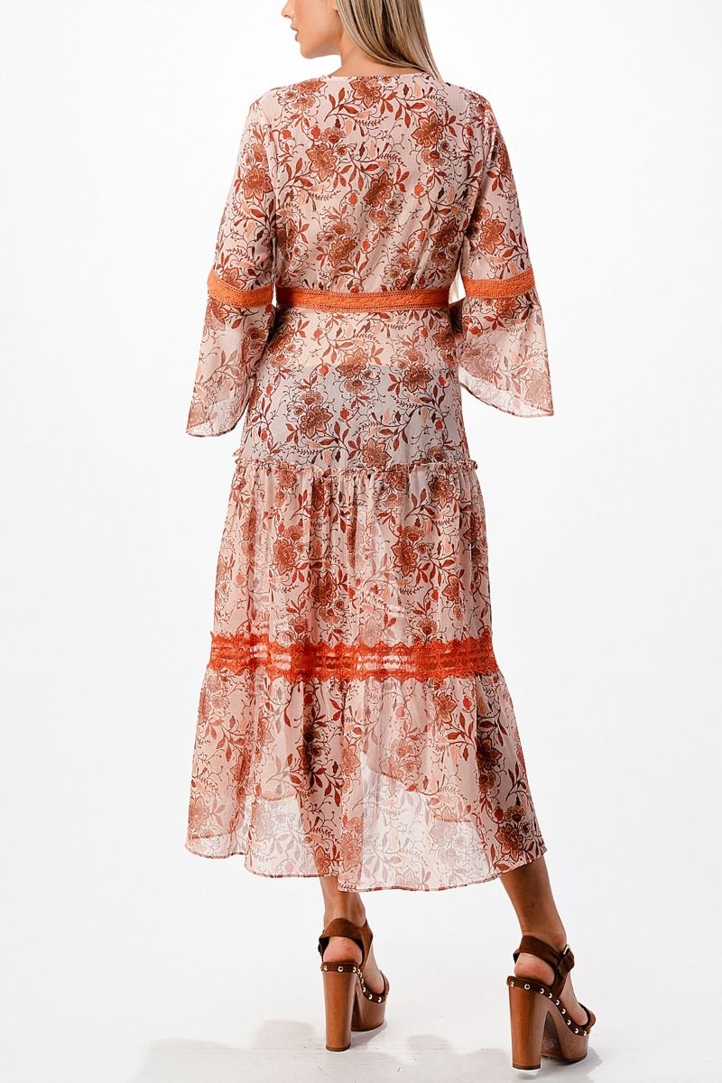 Miss Me Woven Floral Print Kimono
