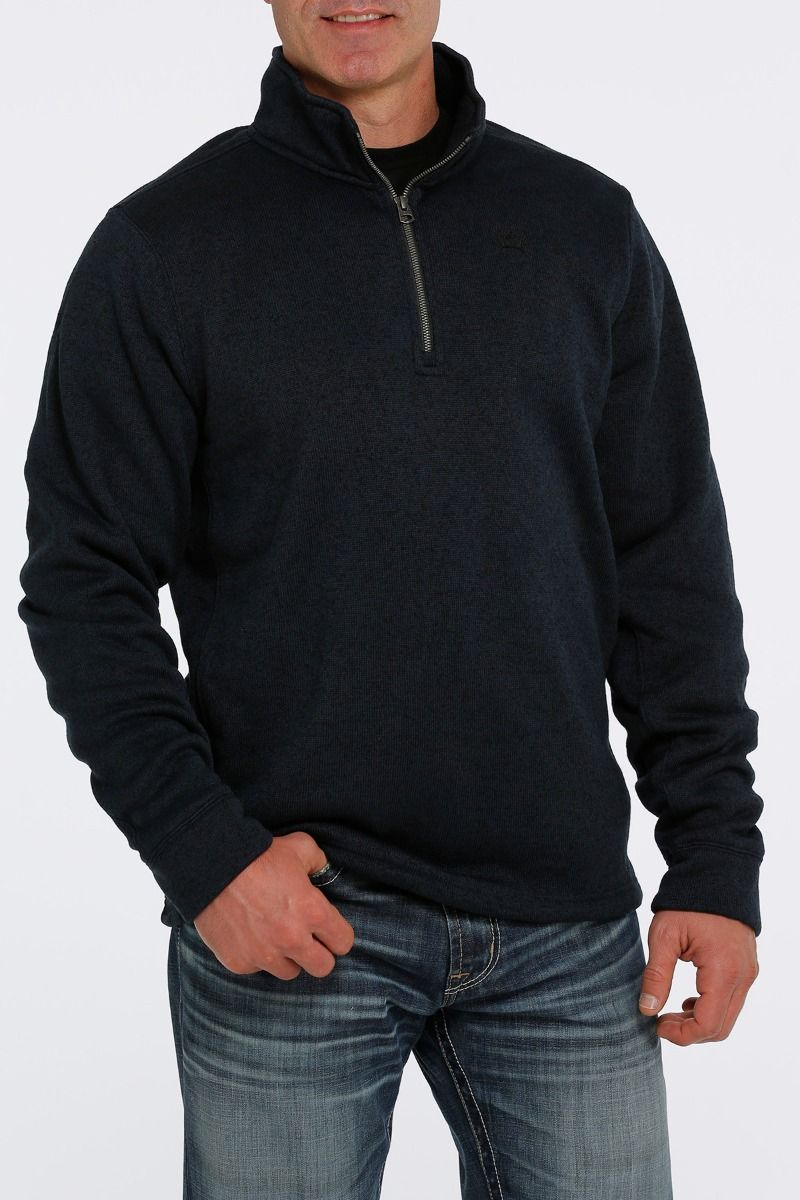 Cinch Men's Navy Quarter Zip Pullover Sweater