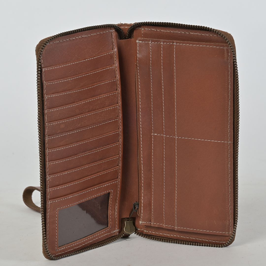 Cowhide Saddle Tramp Bentley Wallet By STS Ranchwear