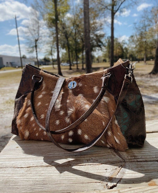 Juan Antonio Rosal Brown Axis Handbag 2033H