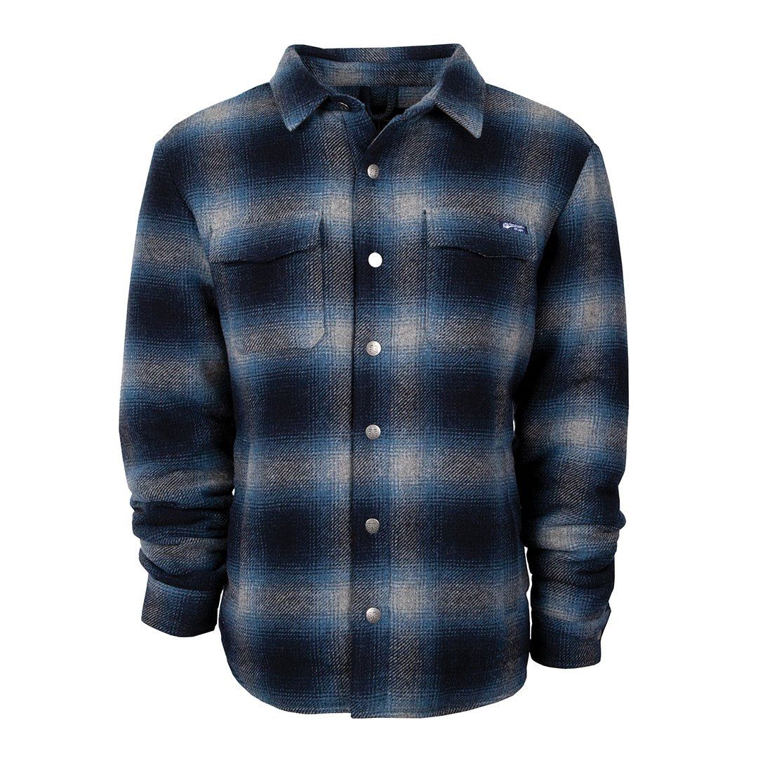 Men's Ludlow Long Sleeve Shirt Jacket In Blue Plaid By STS Ranchwear Sts2176