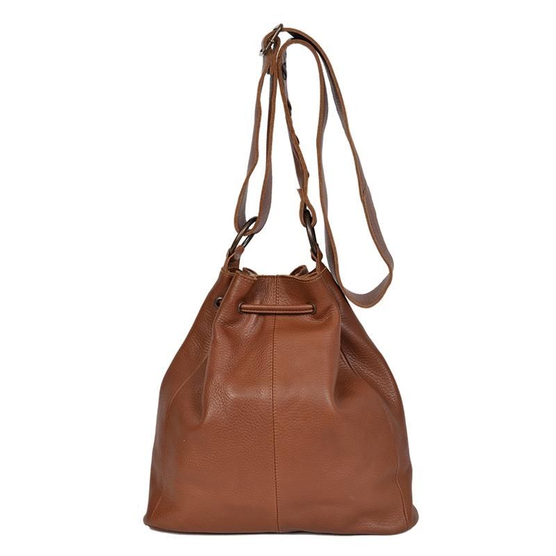 STS Ranchwear Cowhide Bucket Bag in Saddle