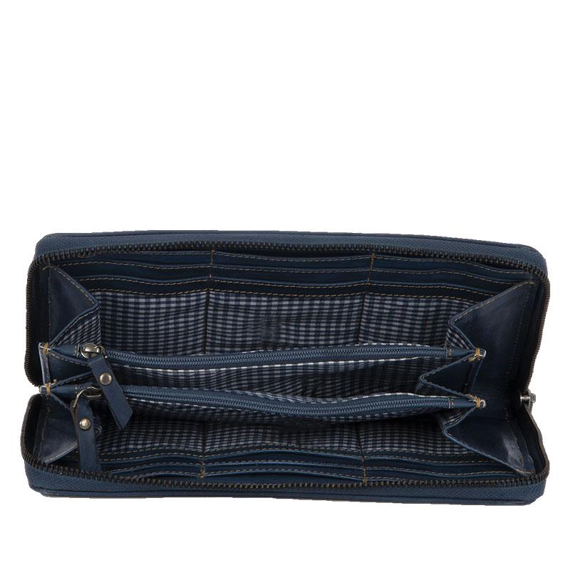 Denim Leather B.A. Wallet by STS
