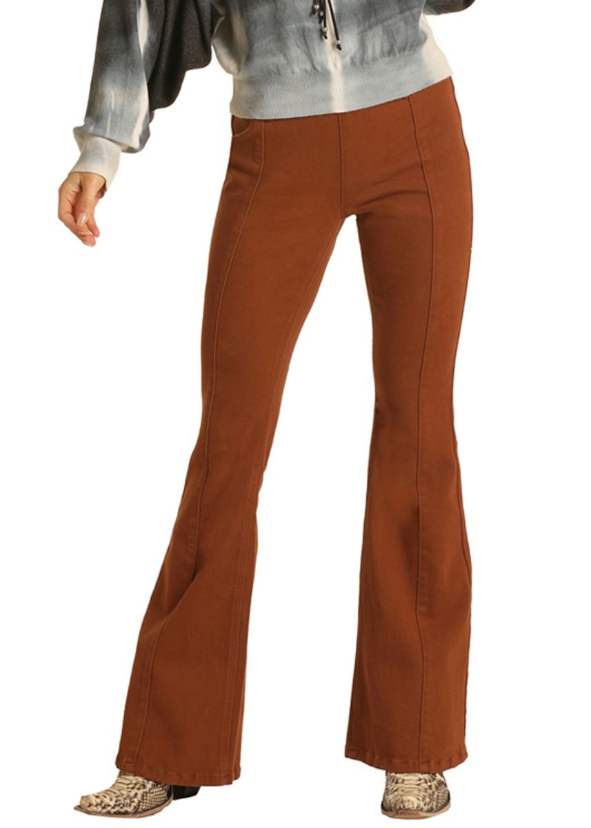 Ladies Pecan Brown Bargain Bell High Rise