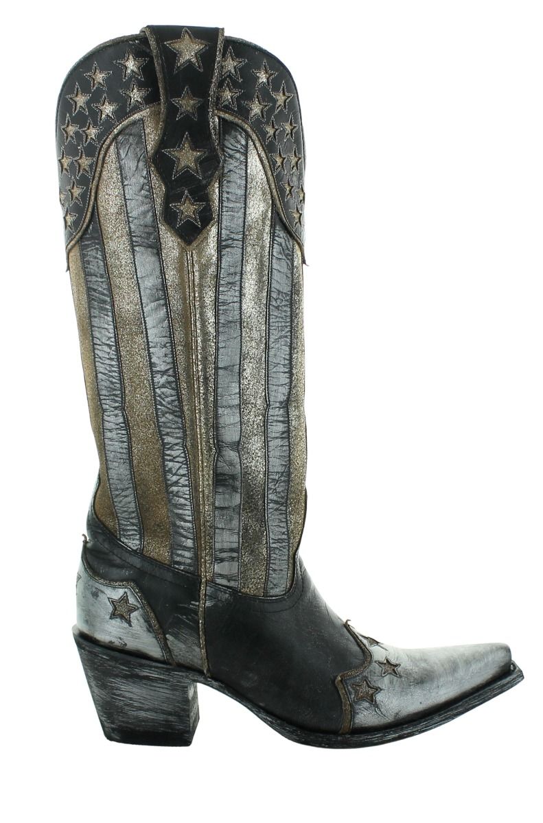 Old Gringo American Flag Bloom in Black and Metallic