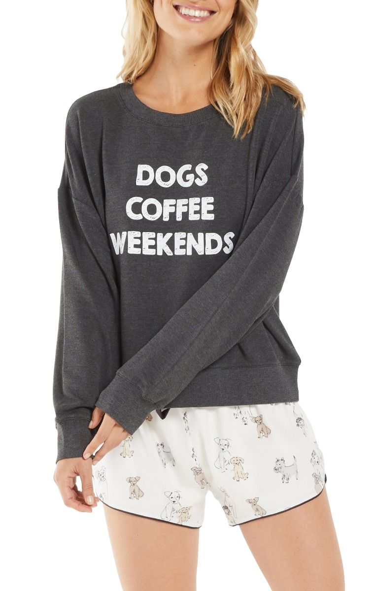 Elle Dog Sweatshirt In Charcoal Heather By Z Supply ZLT214417