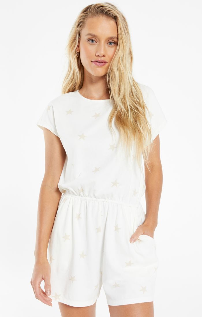 Sky Summer Star Romper in Sand Dollar ZS212685 by Z Supply