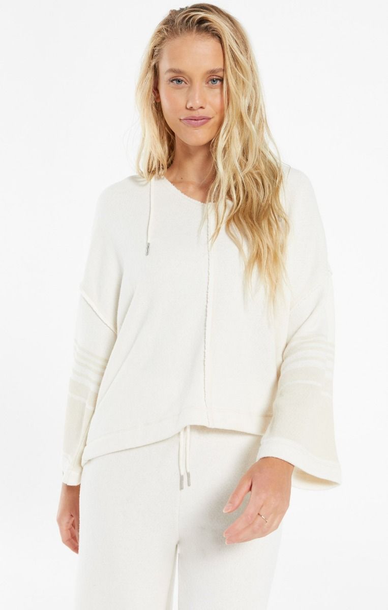The Hamptons Loop Terry Hoodie in Sand Dollar