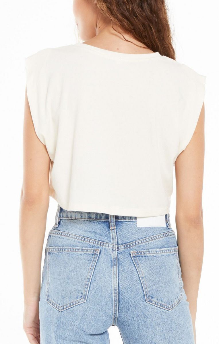 Caressa Crop Tee in Sand Dollar by Z Supply