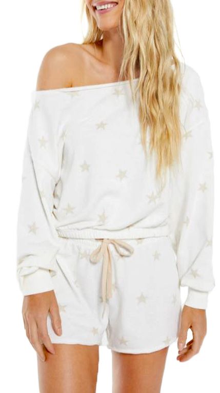The Zoe Summer Star Terry Sweatshirt in Sand Dollar by Z Supply