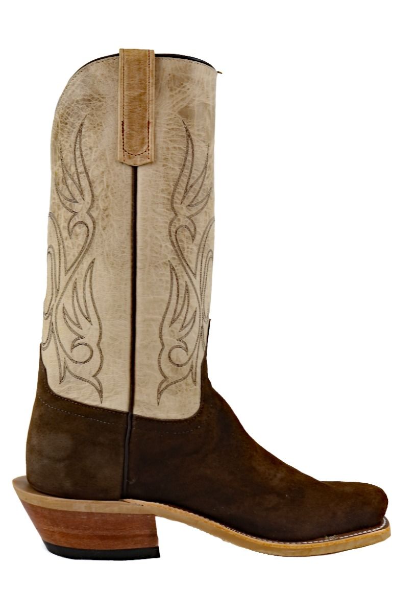 Anderson Bean Coffee and Ivory Cowboy Boots