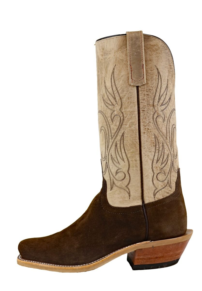 Anderson Bean Coffee and Ivory Cowboy Boots