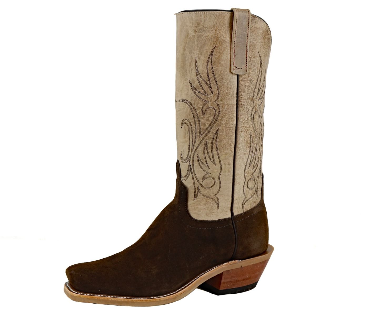 Anderson Bean Coffee and Ivory Cowboy Boots