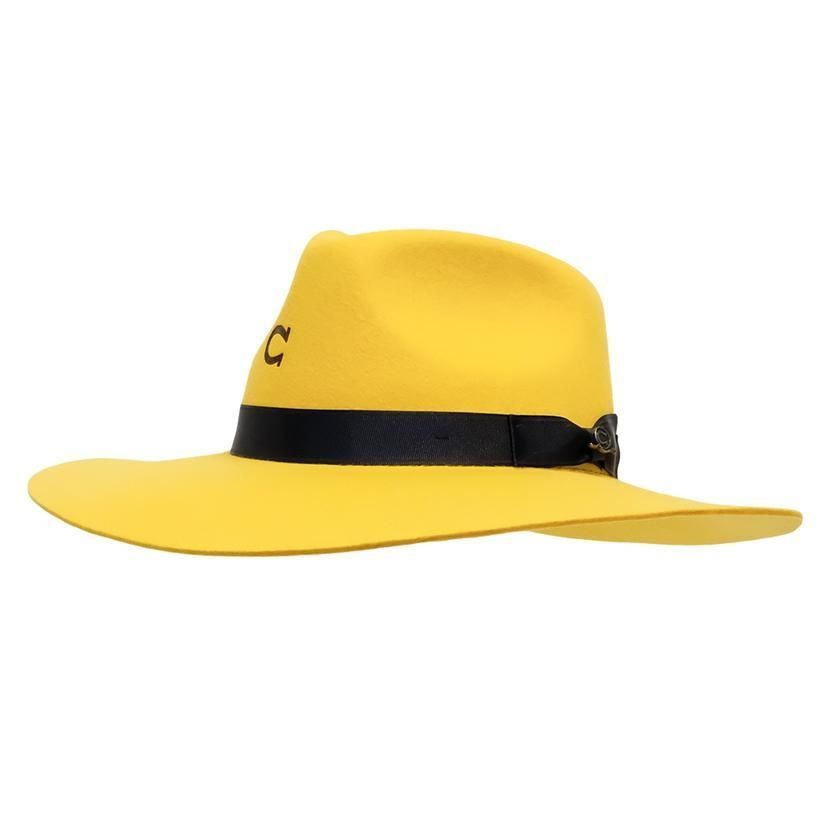 Charlie 1 Horse Highway Felt Hat in Yellow