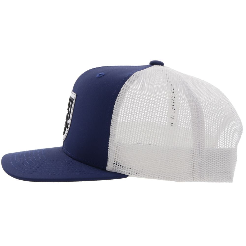 Bronx Hooey Navy and White 6 Panel Trucker with White and Navy Patch