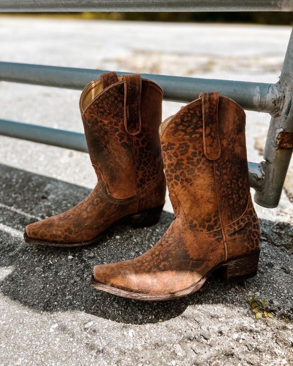 Yippee Ki Yay Leopardito Ochre Boots