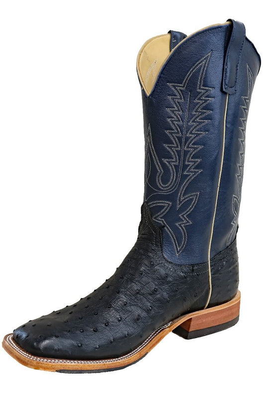 Anderson Bean Men's Square Toe Midnight Black Full Quill Boots