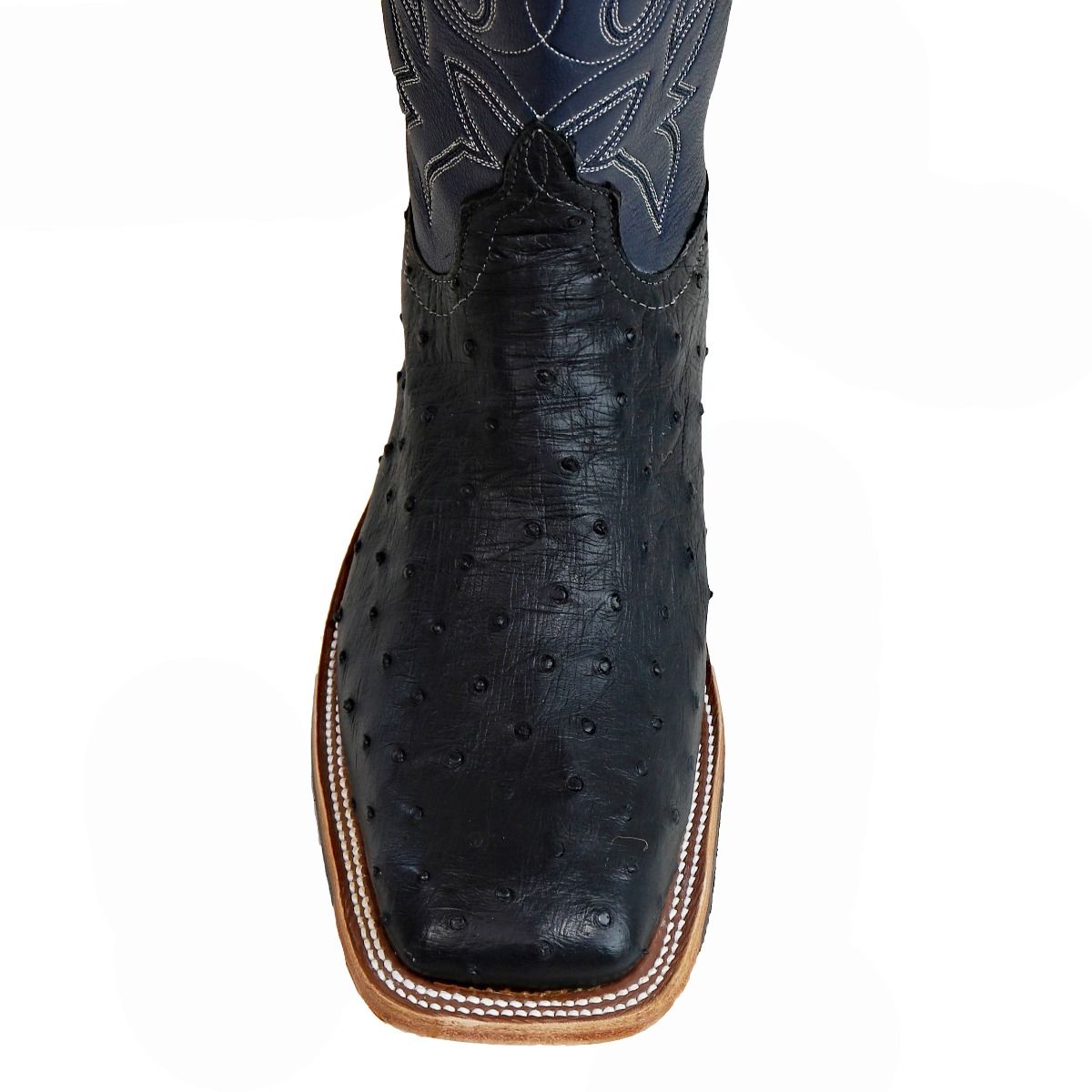 Anderson Bean Men's Square Toe Midnight Black Full Quill Boots