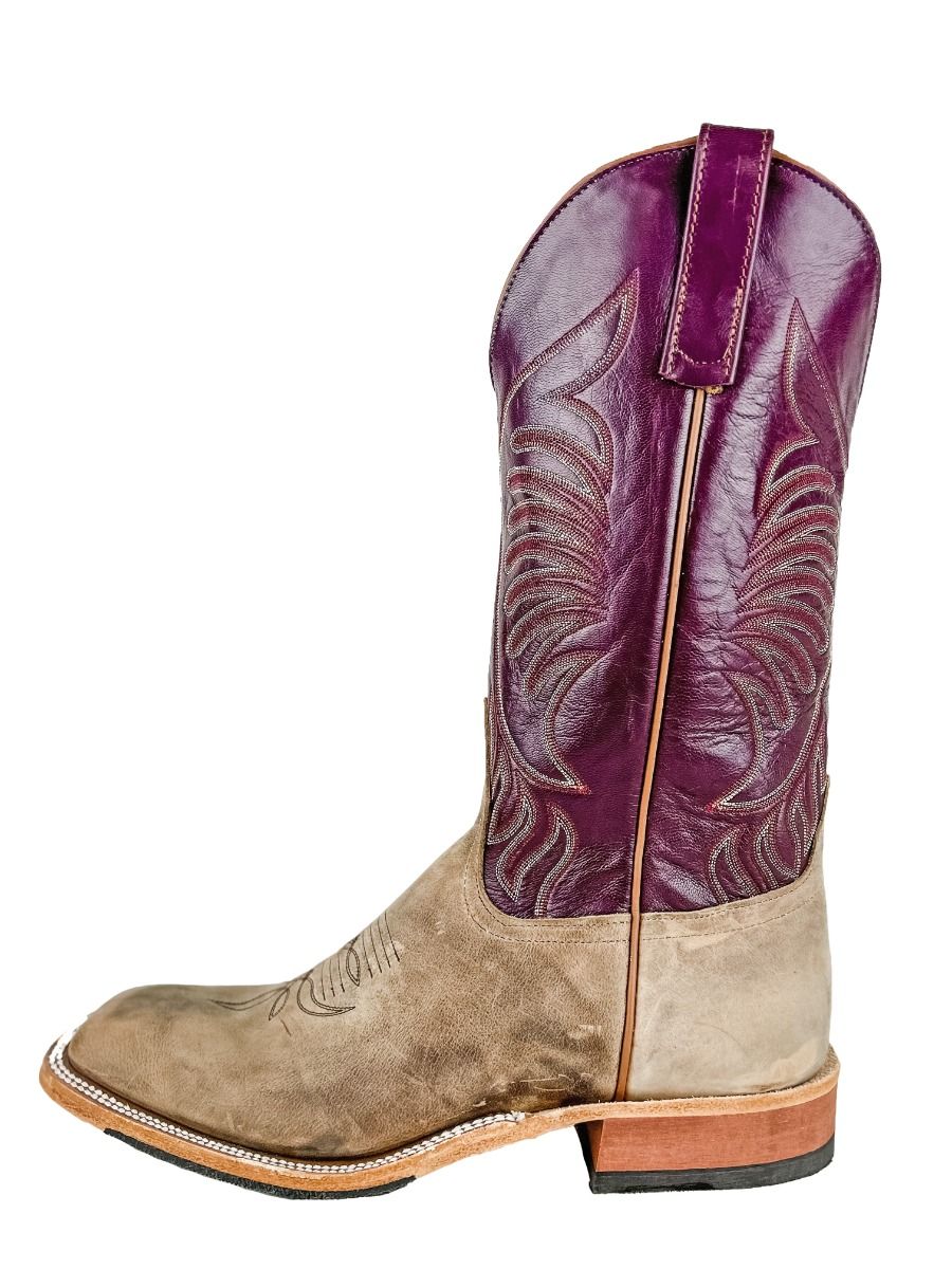 Anderson Bean Men's Square Toe Sand Angry Elk Boot