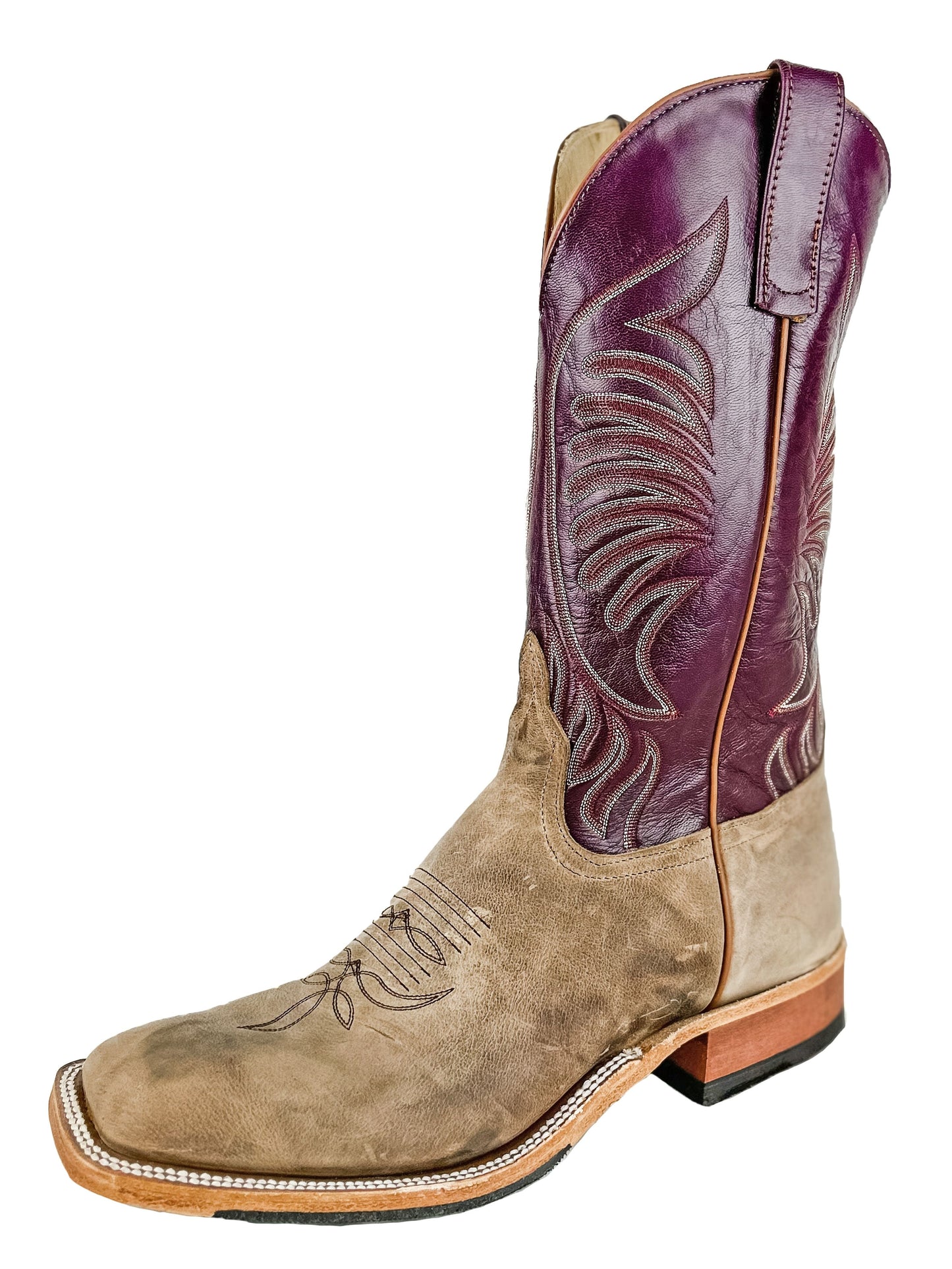 Anderson Bean Men's Square Toe Sand Angry Elk Boot