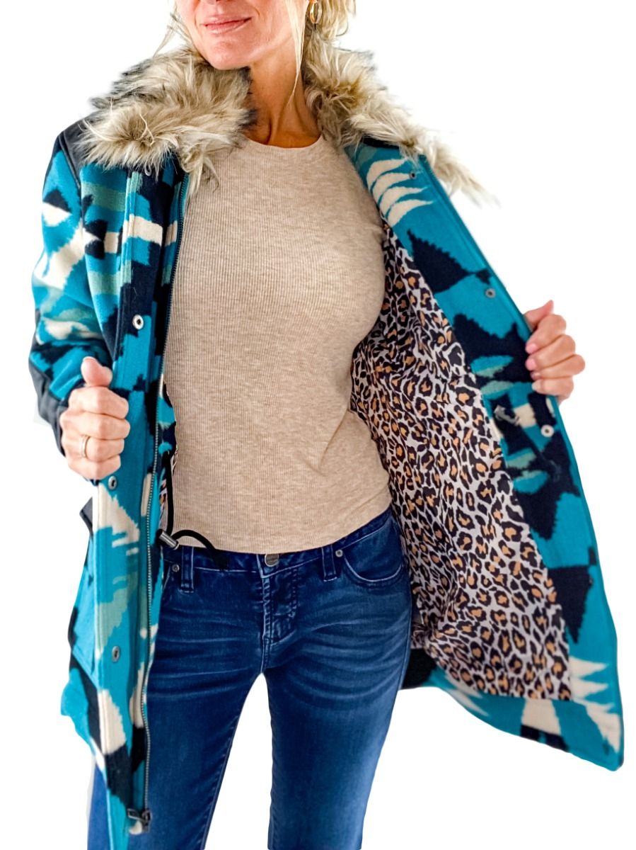 Tasha Polizzi Resort Parka In Turquoise