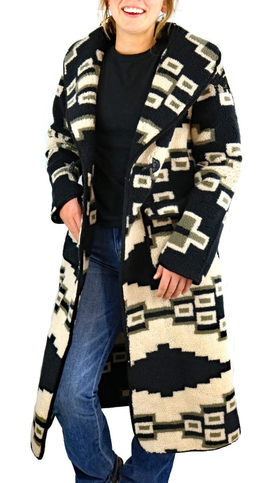 Tasha Polizzi Becket Blanket Coat In Black 341506