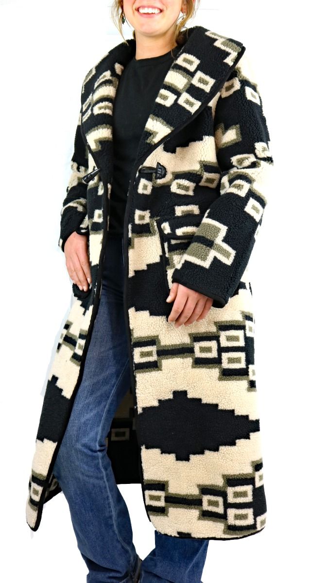 Tasha Polizzi Becket Blanket Coat In Black 341506